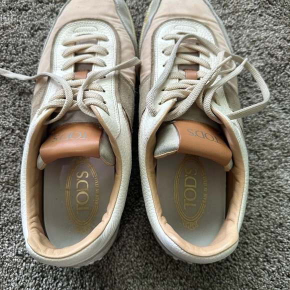 Tod’s Cassetta Patchwork Suede Low-Top Sneakers. Size 42 (12). - Picture 6 of 9